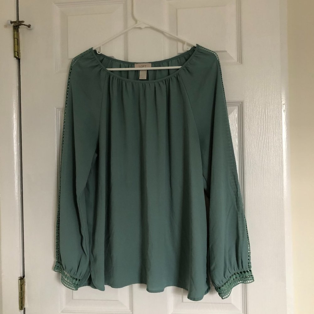 Boat Neck Loft Blouse, L